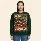 Mockup nữ mới với áo Godzilla Christmas