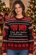 Mockup nữ người Mỹ mặc áo sweater Resident Evil You Died