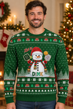 Mockup nam mặc áo len Snowman Pickleball