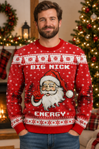 Mockup nam người Mỹ mặc áo sweater Big Nick Energy