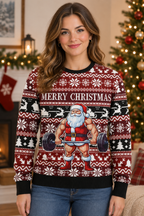 Mockup áo Santa Weightlifting trên người mẫu nữ
