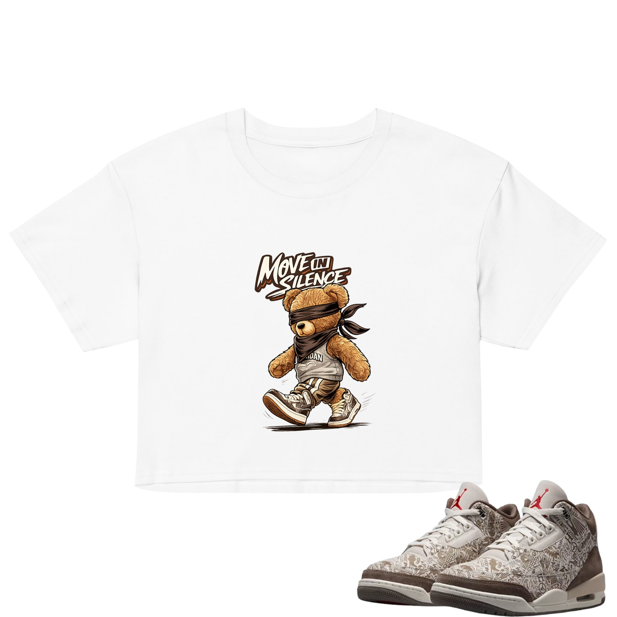 Move In Silence Crop Top to Match Air Jordan3 Laser Women's Crop ZillyKick