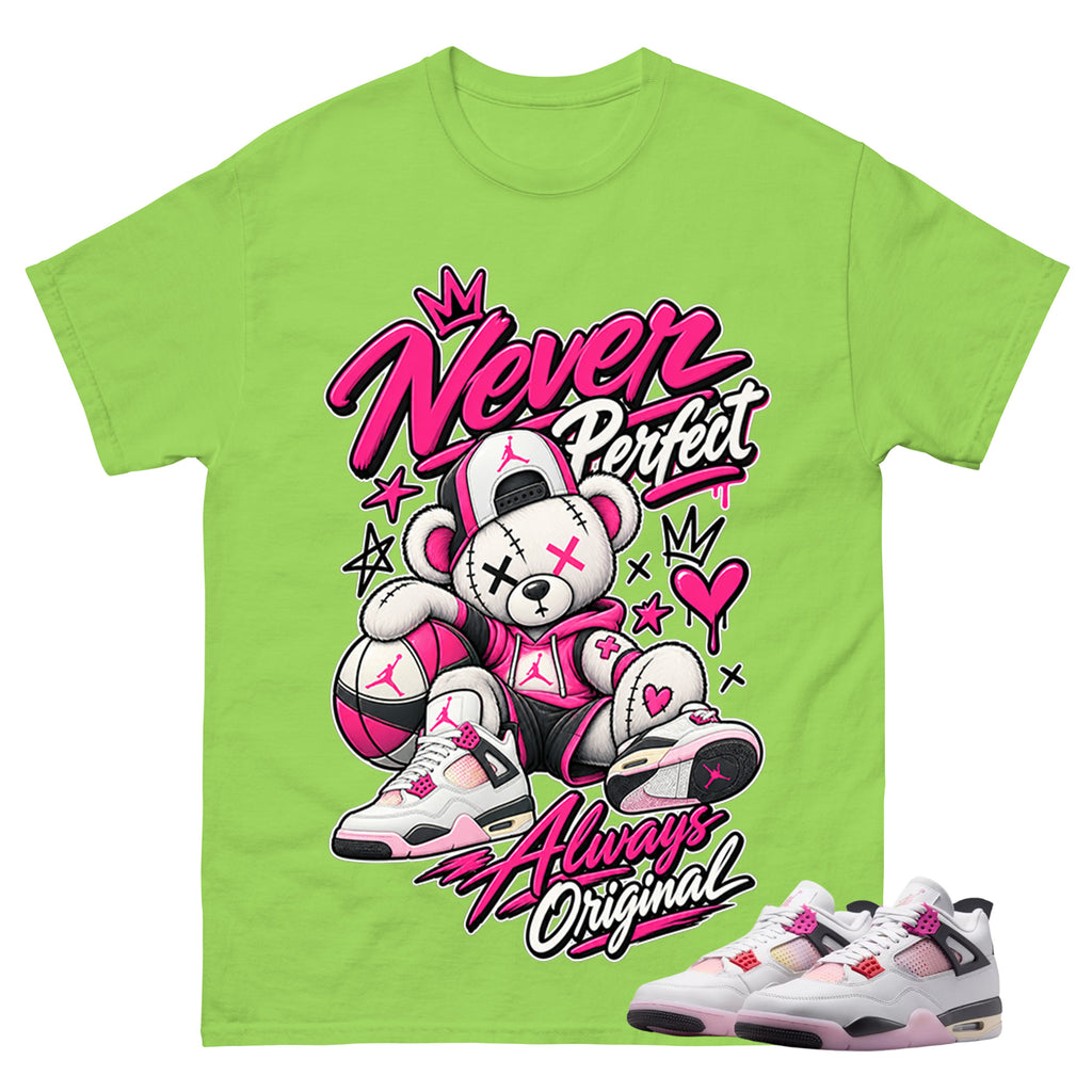 Never Perfect Always Original Shirt To Match Air Jordan 4 Comic Unisex Cotton Graphic Tee