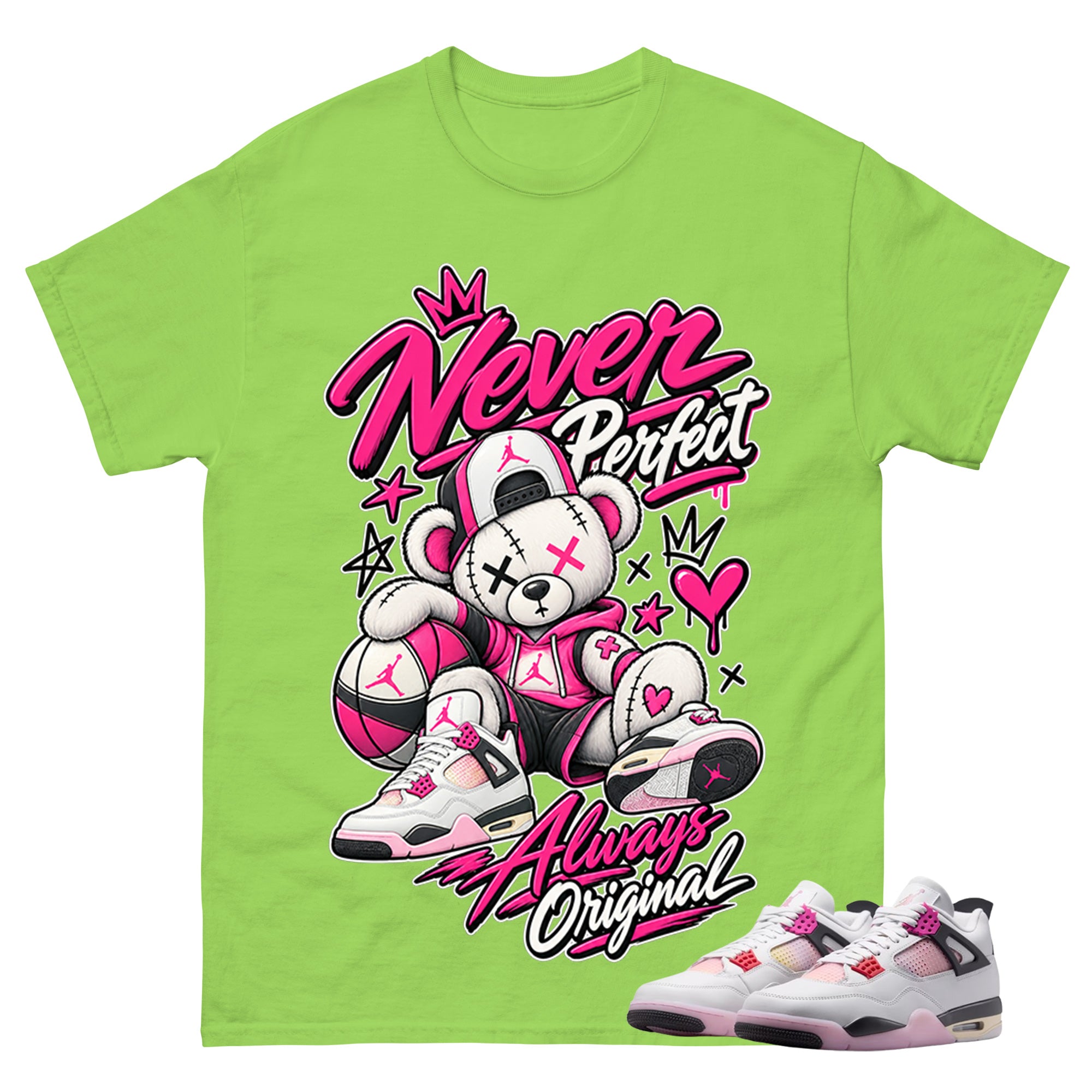 Never Perfect Always Original Shirt To Match Air Jordan 4 Comic Unisex Cotton Graphic Tee