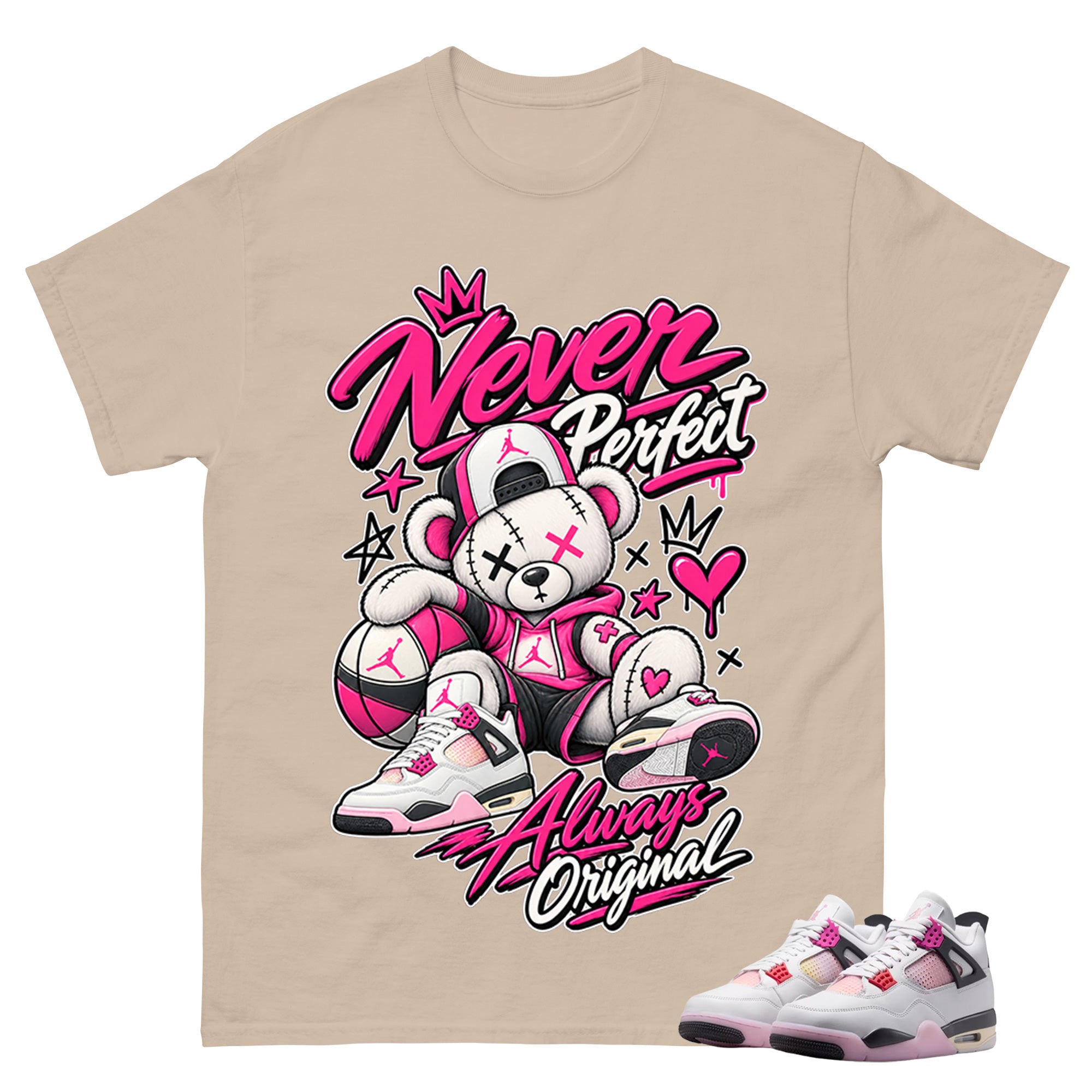 Never Perfect Always Original Shirt To Match Air Jordan 4 Comic Unisex Cotton Graphic Tee