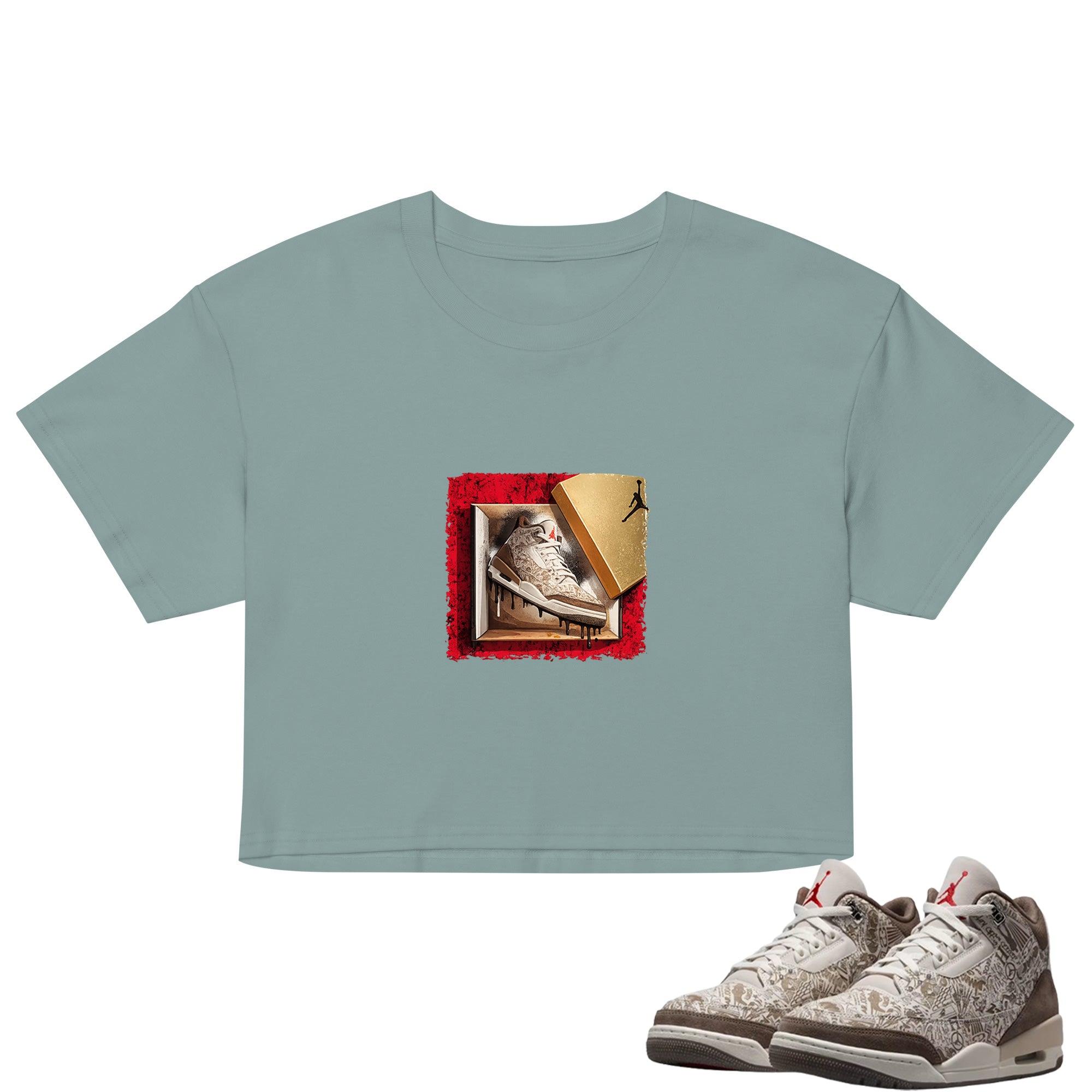 New Kicks Crop Top to Match Air Jordan3 Laser Women's Crop ZillyKick