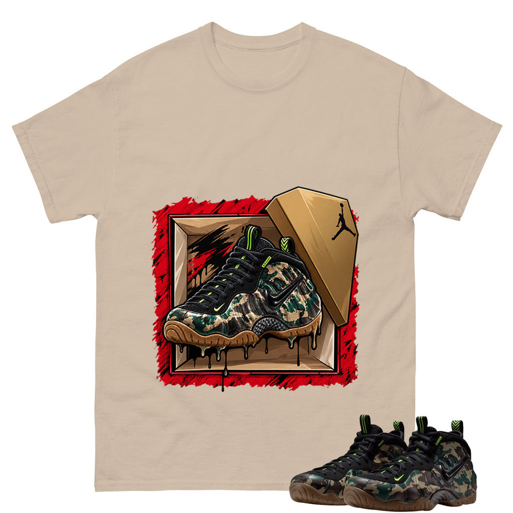 New Kicks Shirt To Match Air Foamposite Pro Black Camo Unisex Cotton Graphic Tee