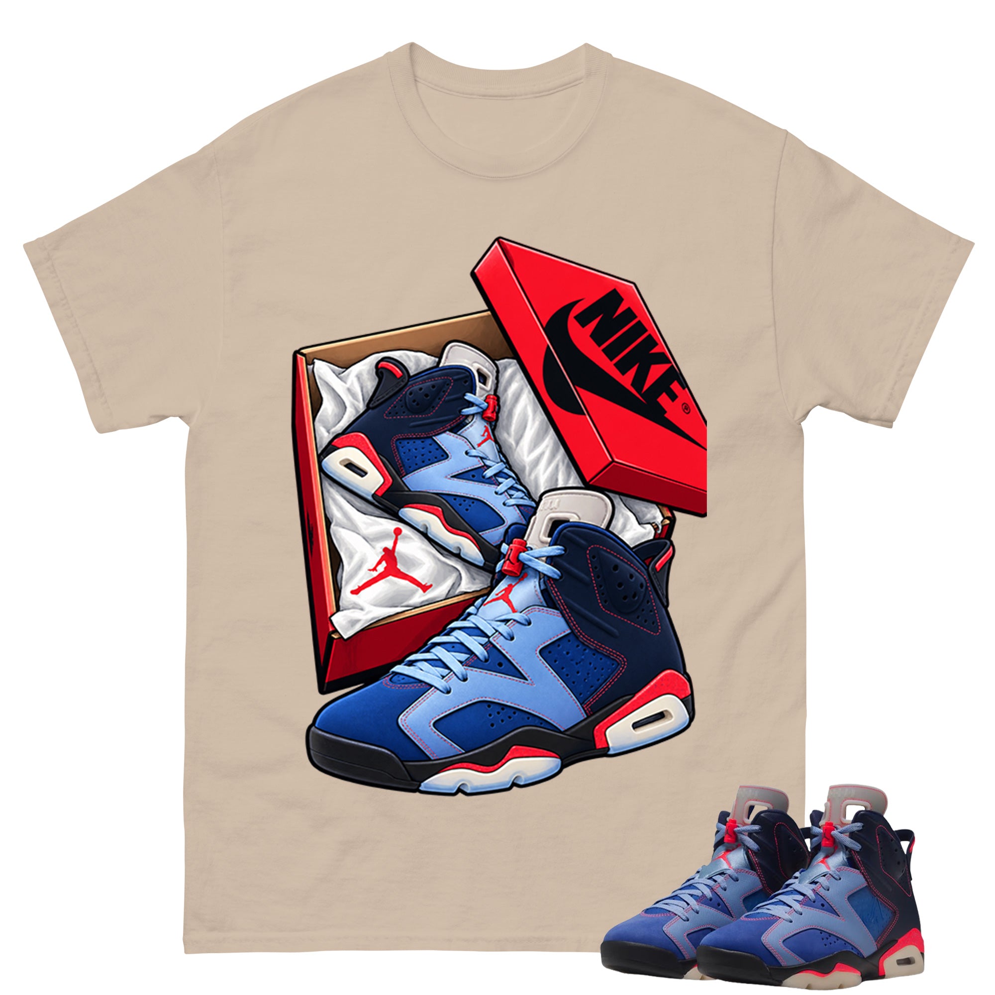 New Kicks Shirt To Match Air Jordan 6 x Awake NY Midnight Navy Unisex Cotton Graphic Tee