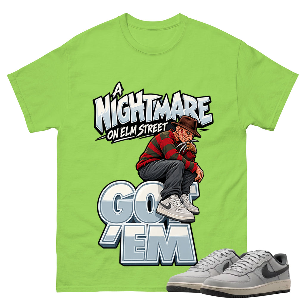 Nightmare On Elm Street Shirt To Match SB Air Force 1 x Yuto Unisex Cotton Graphic Tee