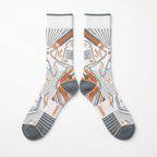Orange Blaze Sneaker Match Socks – Air Jordan 8 Retro Inspired Mid-Cut Crew Socks
