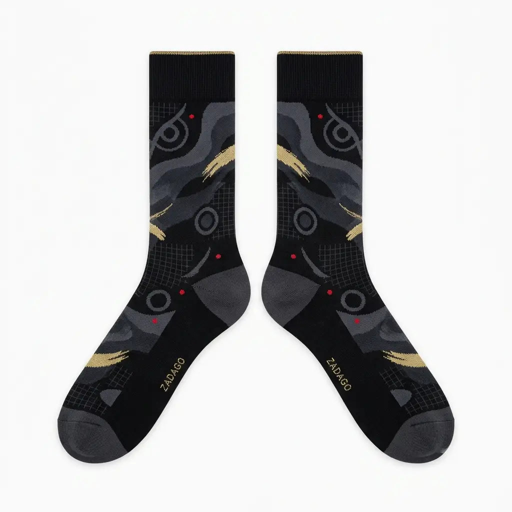 OVO Black Sneaker Match Socks – Air Jordan 8 Retro Inspired Mid-Calf Crew Socks