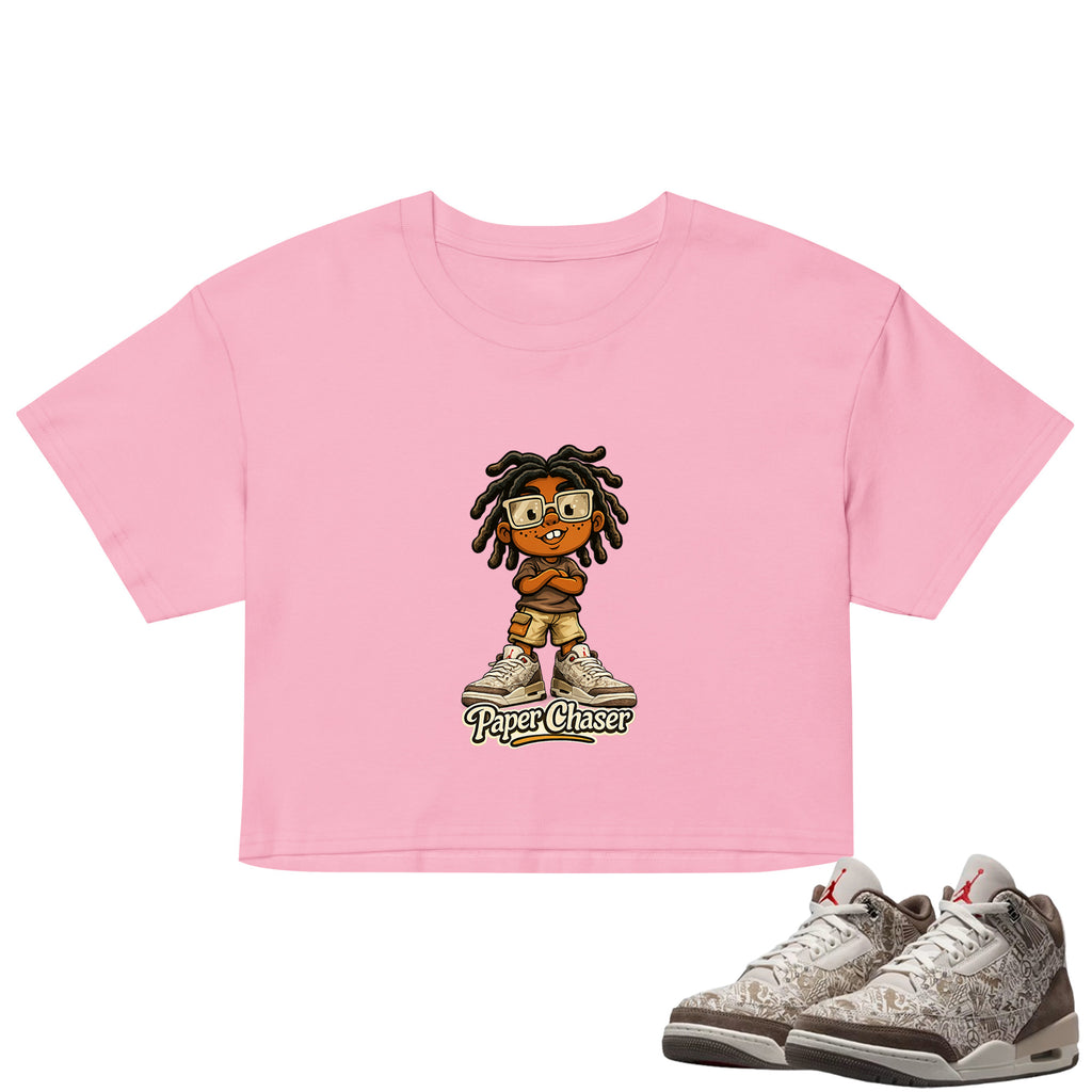 Paper Chaser Crop Top to Match Air Jordan3 Laser Women's Crop ZillyKick