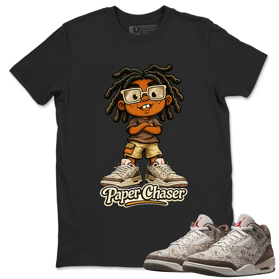 Paper Chaser Shirt To Match Air Jordan 3 Retro Laser Palomino Unisex Cotton Graphic Tee
