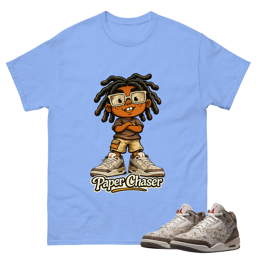 Paper Chaser Shirt To Match Air Jordan 3 Retro Laser Palomino Unisex Cotton Graphic Tee