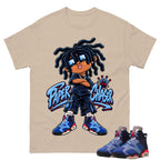 Paper Chaser Shirt To Match Air Jordan 6 x Awake NY Midnight Navy Unisex Cotton Graphic Tee