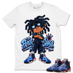 Paper Chaser Shirt To Match Air Jordan 6 x Awake NY Midnight Navy Unisex Cotton Graphic Tee