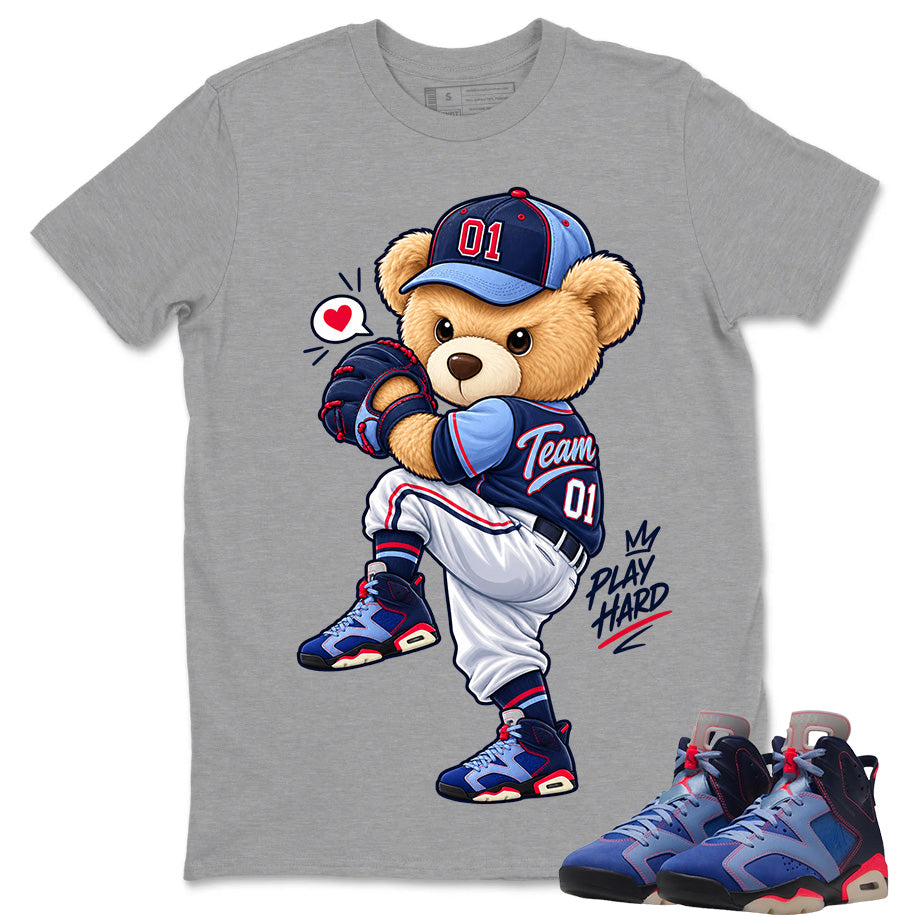 Play Hard Shirt To Match Air Jordan 6 x Awake NY Midnight Navy Unisex Cotton Graphic Tee