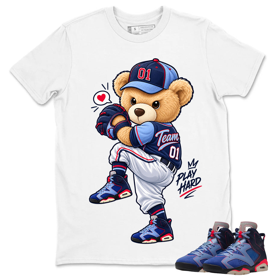 Play Hard Shirt To Match Air Jordan 6 x Awake NY Midnight Navy Unisex Cotton Graphic Tee