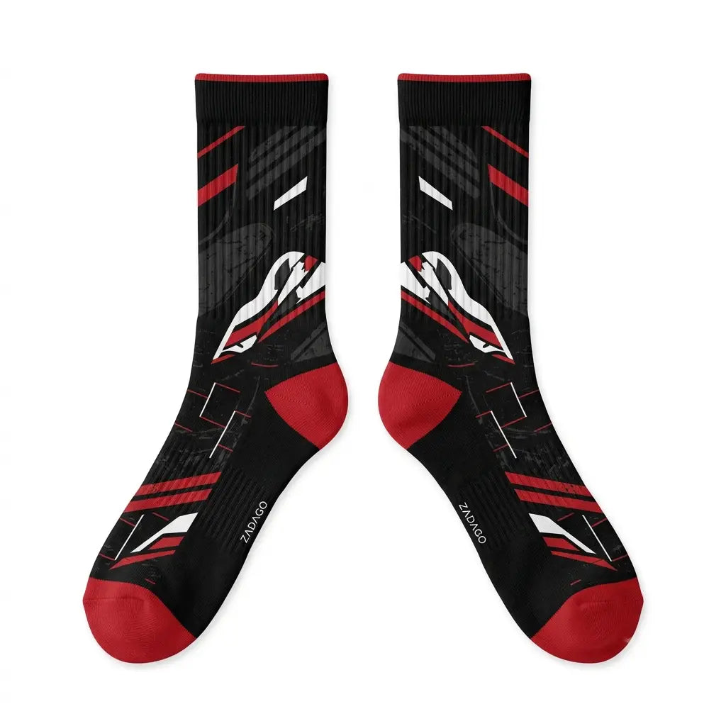 Playoff 2023 Sneaker Match Socks – Air Jordan 8 Retro Inspired Mid-Calf Crew Socks