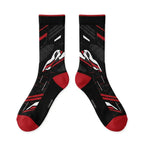 Playoff 2023 Sneaker Match Socks – Air Jordan 8 Retro Inspired Mid-Calf Crew Socks