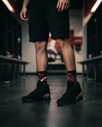 Playoff GS 2023 Sneaker Match Socks – Air Jordan 8 Retro Inspired Mid-Calf Crew Socks