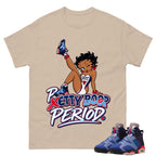 Pretty Boop Period Shirt To Match Air Jordan 6 x Awake NY Midnight Navy Unisex Cotton Graphic Tee