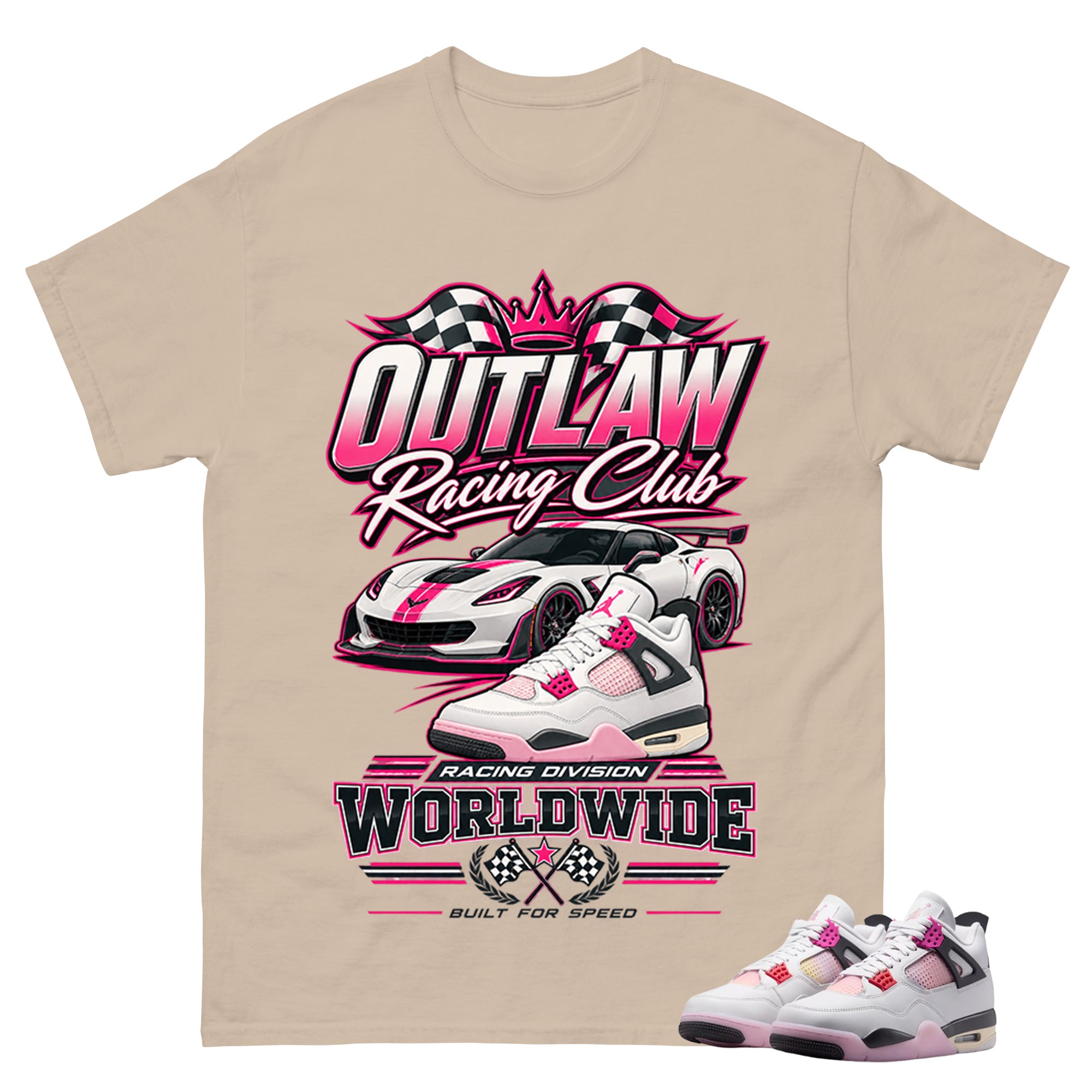 Racing Club Shirt To Match Air Jordan 4 Comic Unisex Cotton Graphic Tee
