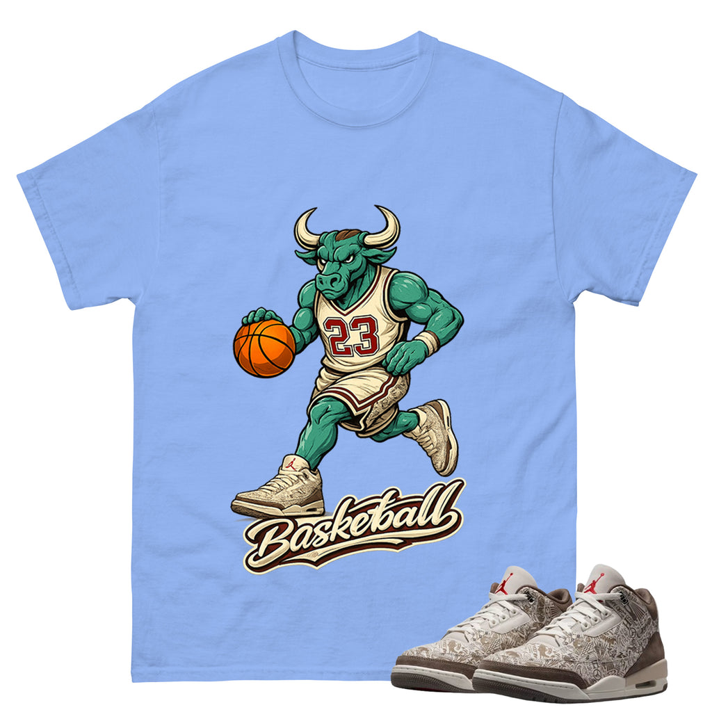 Raging Bull Shirt To Match Air Jordan 3 Retro Laser Palomino Unisex Cotton Graphic Tee