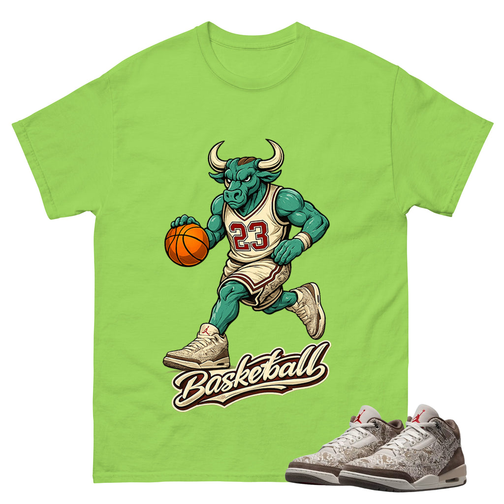 Raging Bull Shirt To Match Air Jordan 3 Retro Laser Palomino Unisex Cotton Graphic Tee