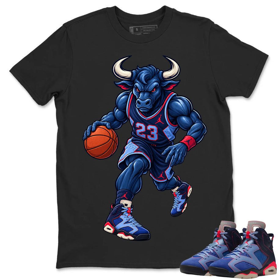 Raging Bull Shirt To Match Air Jordan 6 x Awake NY Midnight Navy Unisex Cotton Graphic Tee