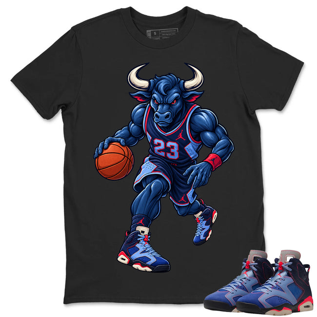 Raging Bull Shirt To Match Air Jordan 6 x Awake NY Midnight Navy Unisex Cotton Graphic Tee Hover Image