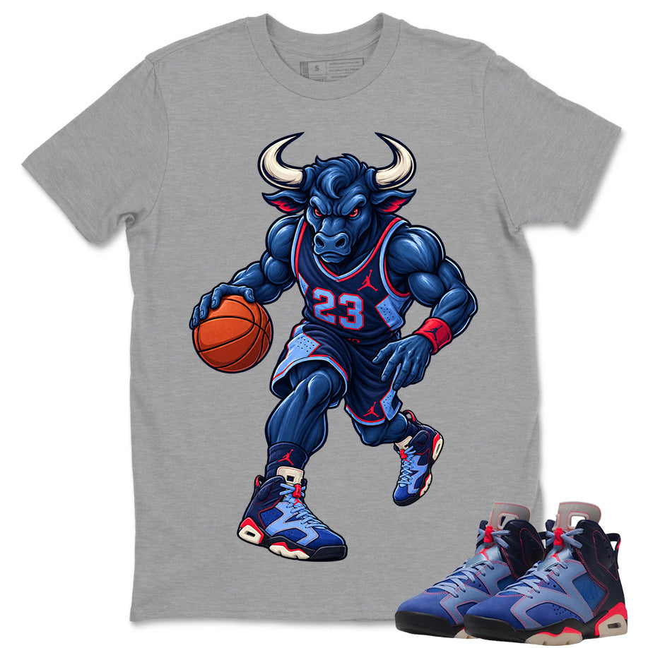 Raging Bull Shirt To Match Air Jordan 6 x Awake NY Midnight Navy Unisex Cotton Graphic Tee