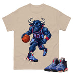 Raging Bull Shirt To Match Air Jordan 6 x Awake NY Midnight Navy Unisex Cotton Graphic Tee