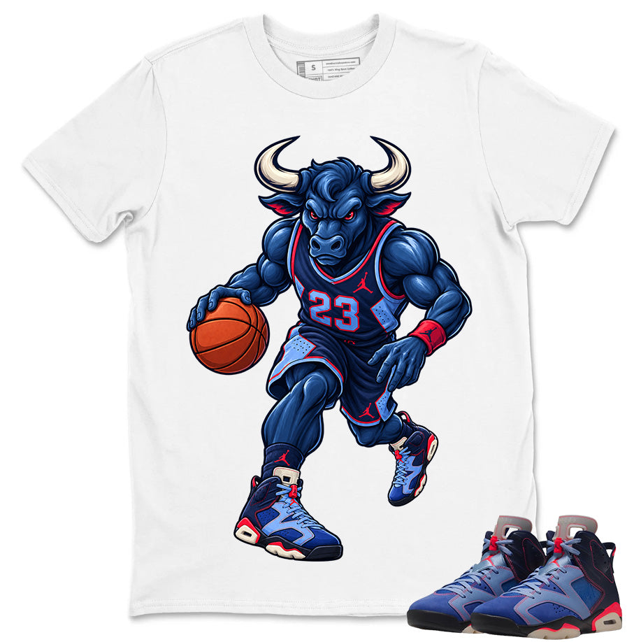 Raging Bull Shirt To Match Air Jordan 6 x Awake NY Midnight Navy Unisex Cotton Graphic Tee
