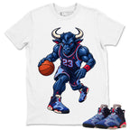 Raging Bull Shirt To Match Air Jordan 6 x Awake NY Midnight Navy Unisex Cotton Graphic Tee