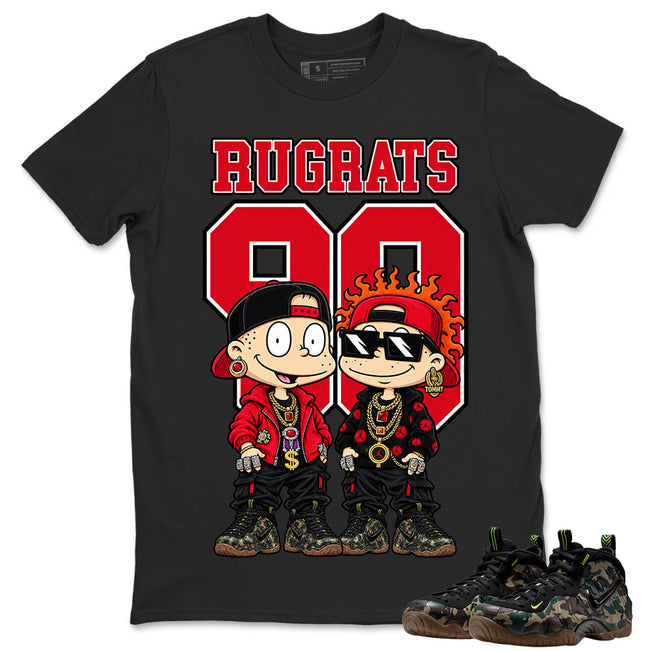 Rugrats 90 Shirt To Match Air Foamposite Pro Black Camo Unisex Cotton Graphic Tee Hover Image