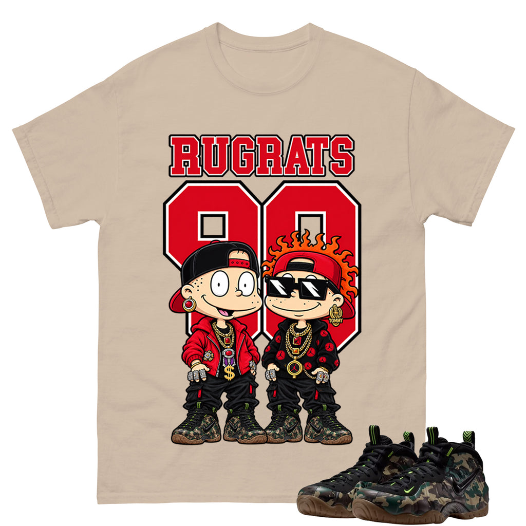 Rugrats 90 Shirt To Match Air Foamposite Pro Black Camo Unisex Cotton Graphic Tee