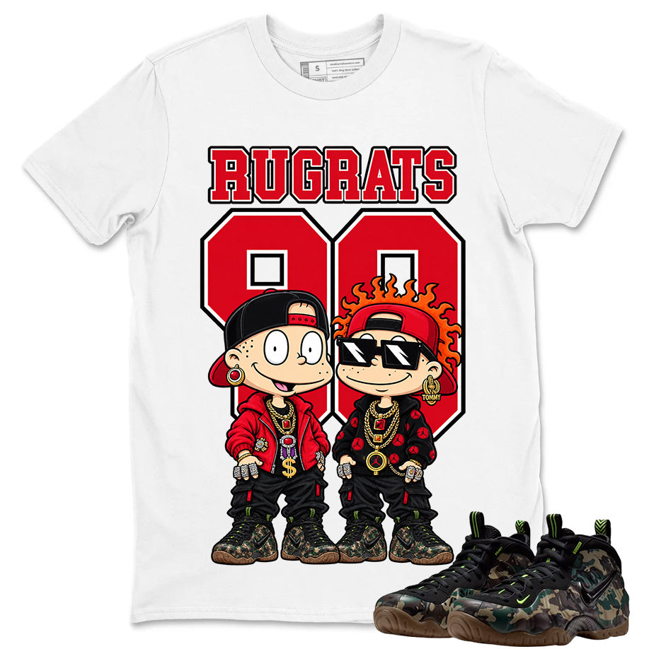 Rugrats 90 Shirt To Match Air Foamposite Pro Black Camo Unisex Cotton Graphic Tee