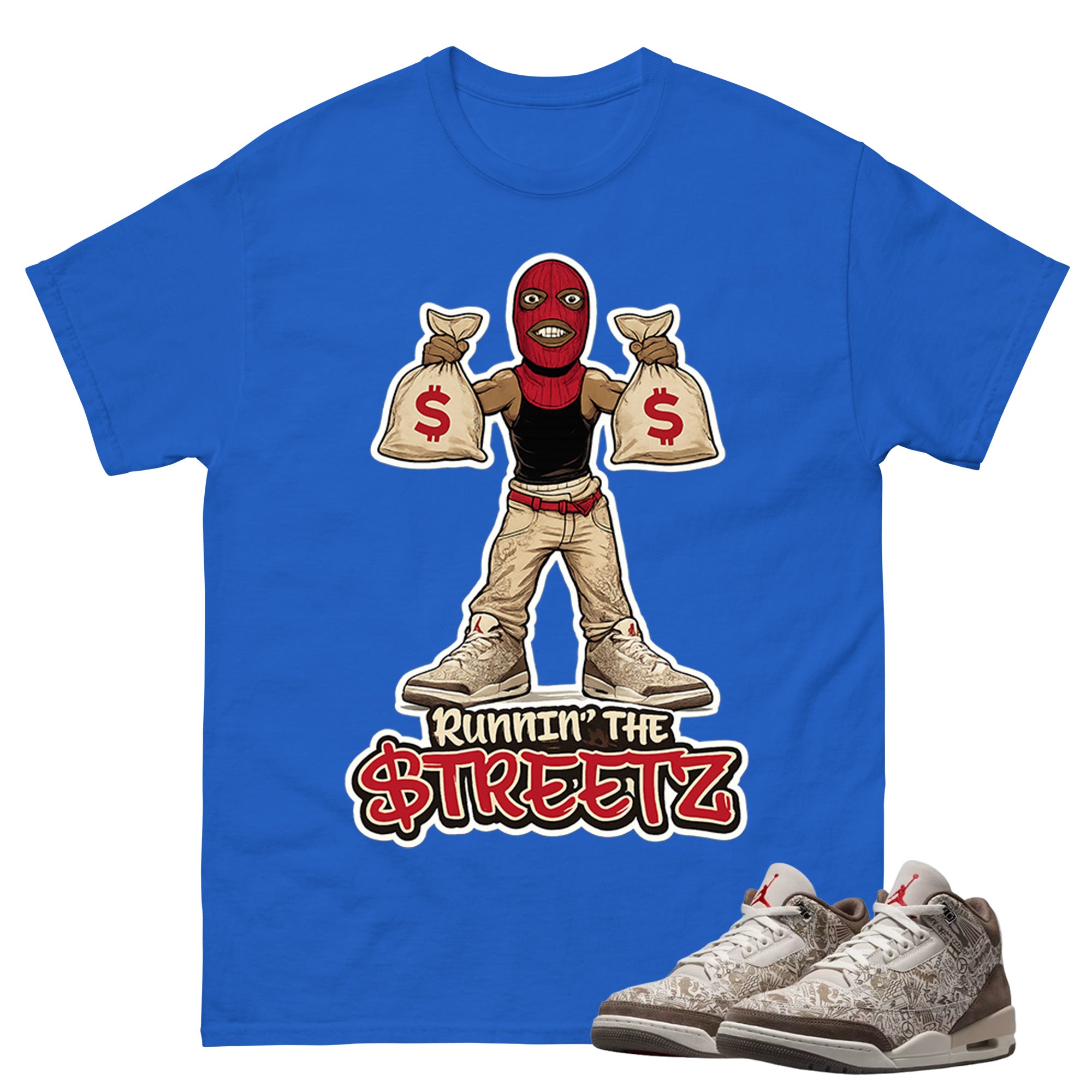 Runnin On The Street Shirt To Match Air Jordan 3 Retro Laser Palomino Unisex Cotton Graphic Tee