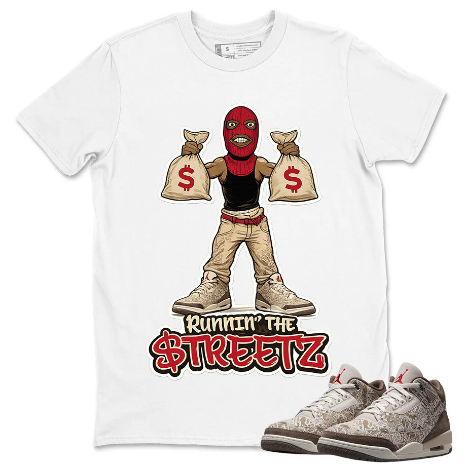 Runnin On The Street Shirt To Match Air Jordan 3 Retro Laser Palomino Unisex Cotton Graphic Tee