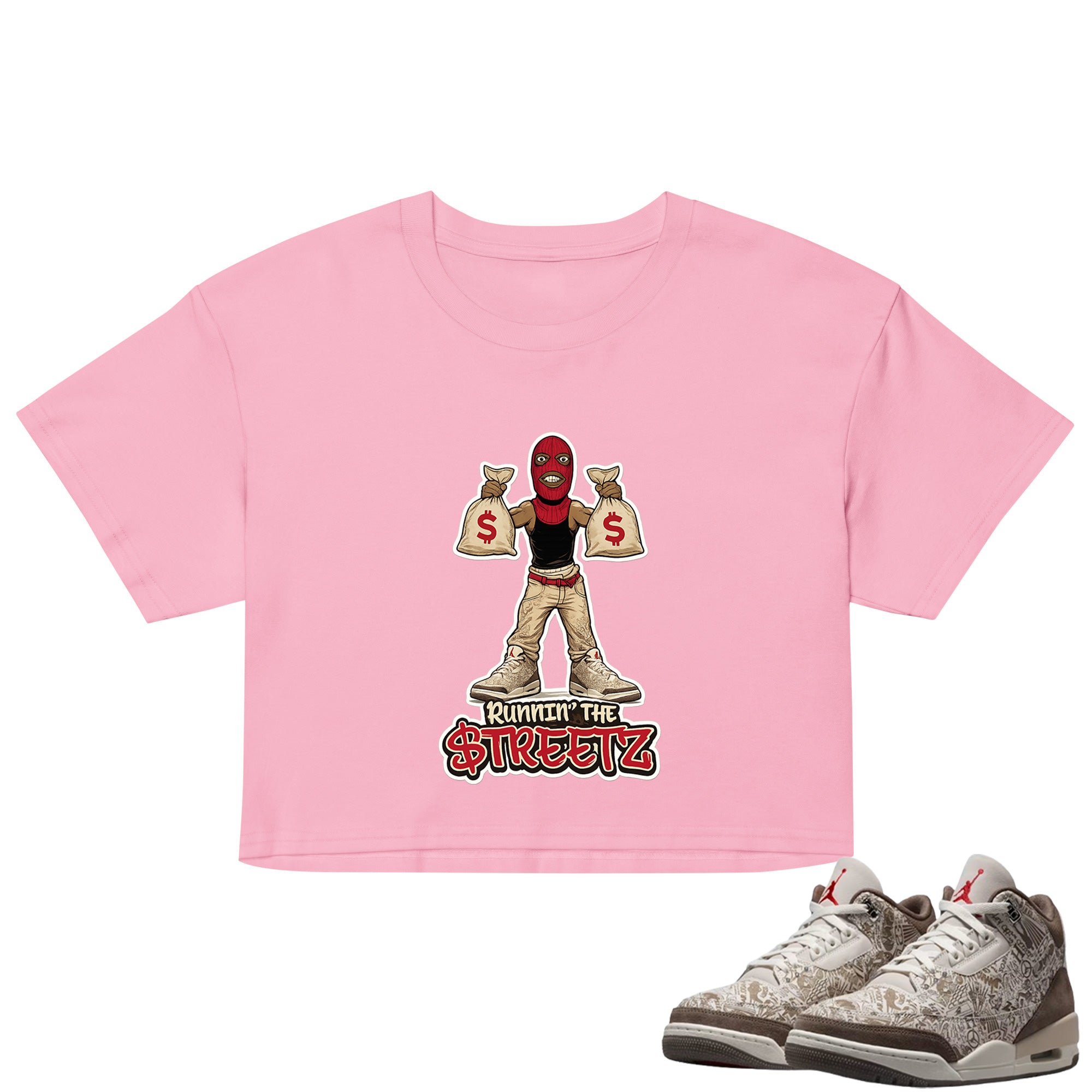 Runnin The Street Crop Top to Match Air Jordan3 Laser Women's Crop ZillyKick