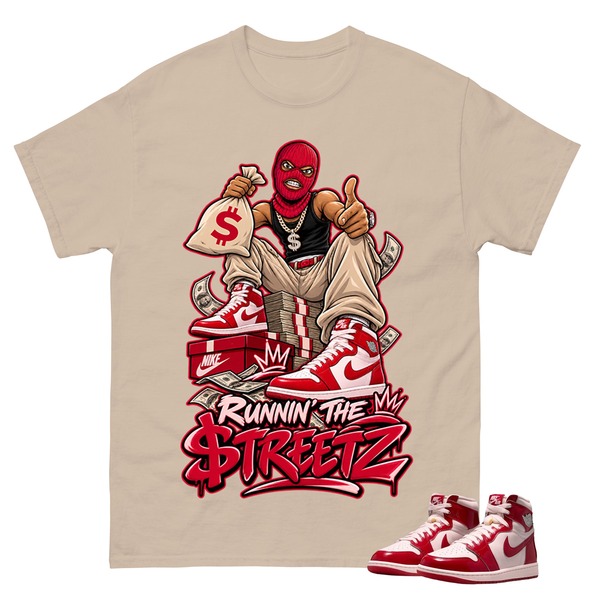 Runnin The Street Shirt To Match Women's Air Jordan 1 Nails and Grails Unisex Cotton Graphic Tee