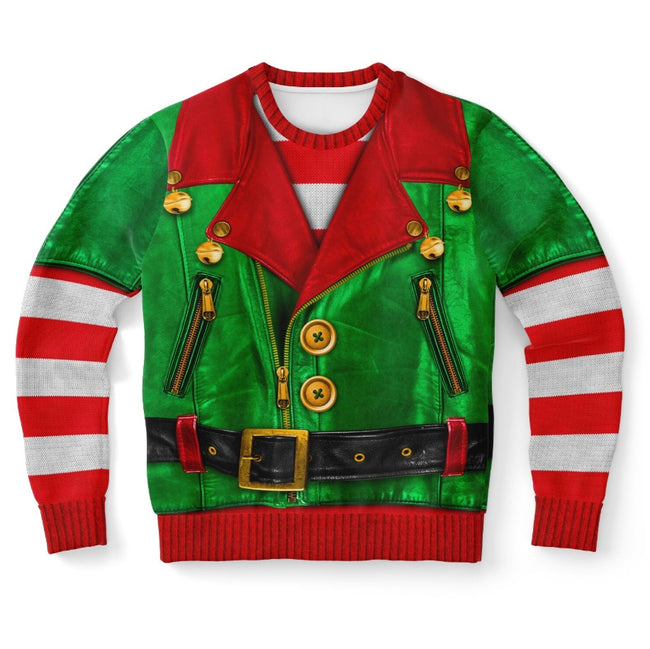 Santa's Little Biker Help Christmas Sweatshirt A Christmas Sweater Gifts For Men - Zillykick Hover Image