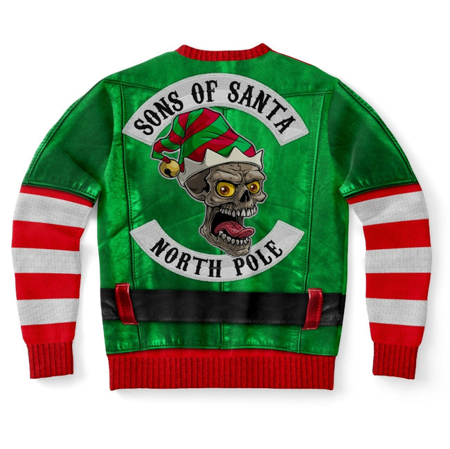 Santa's Little Biker Help Christmas Sweatshirt A Christmas Sweater Gifts For Men - Zillykick Main Image
