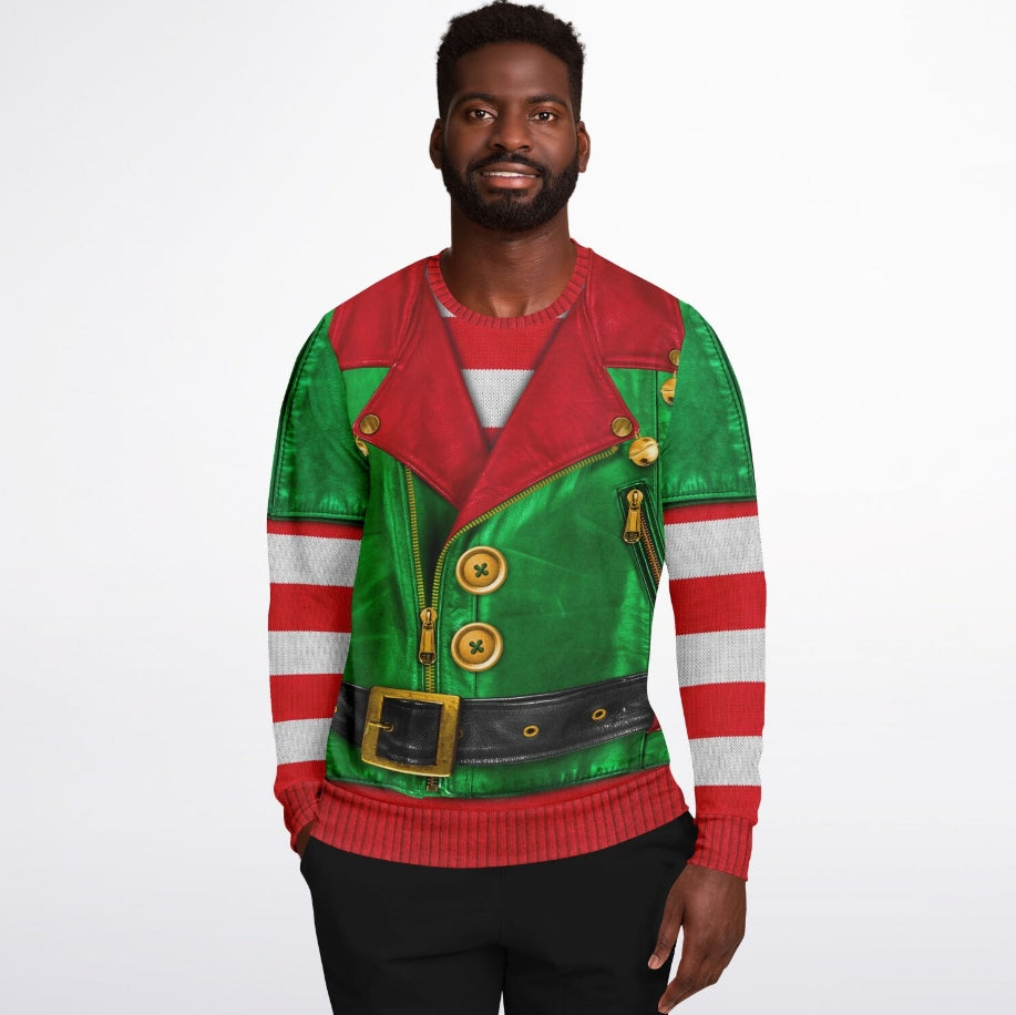 Santa's Little Biker Help Christmas Sweatshirt A Christmas Sweater Gifts For Men - Zillykick