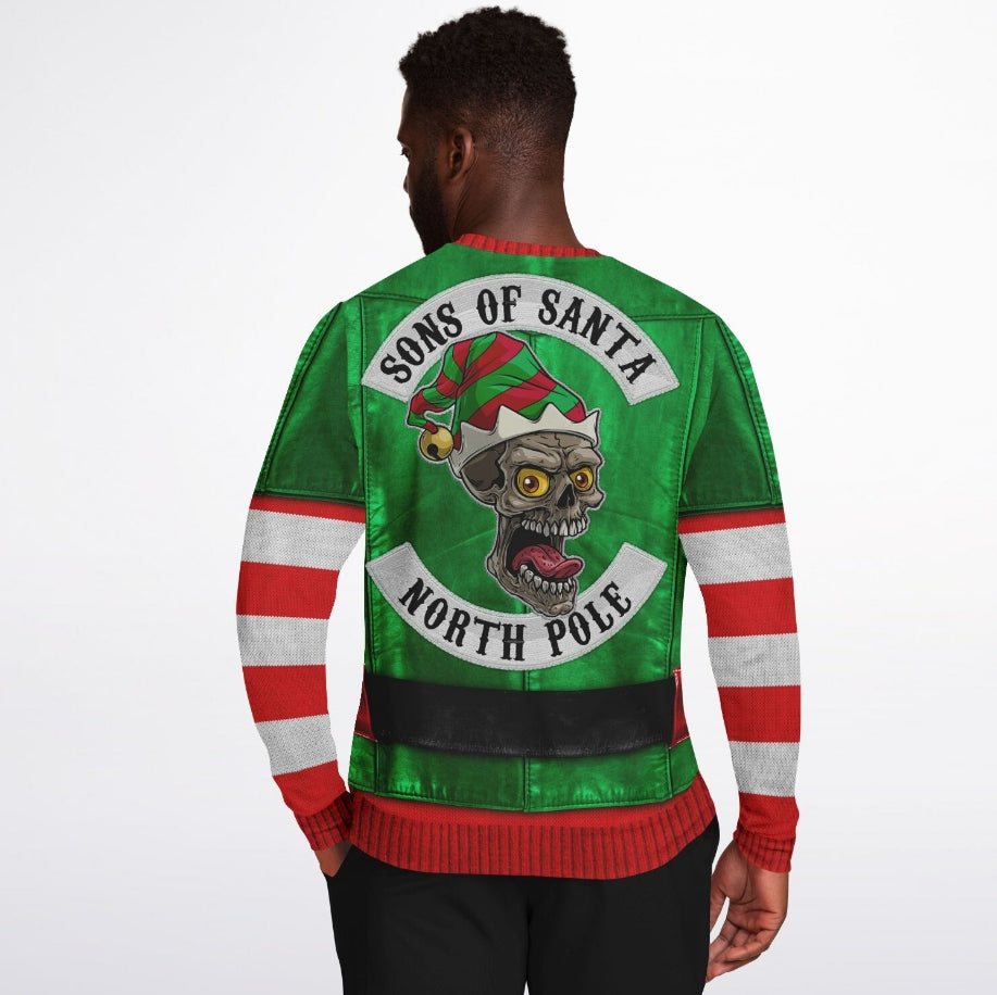 Santa's Little Biker Help Christmas Sweatshirt A Christmas Sweater Gifts For Men - Zillykick