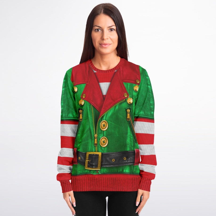 Santa's Little Biker Help Christmas Sweatshirt A Christmas Sweater Gifts For Men - Zillykick