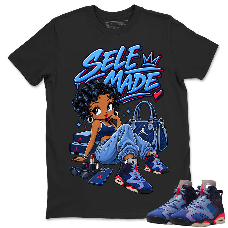Self Made Shirt To Match Air Jordan 6 x Awake NY Midnight Navy Unisex Cotton Graphic Tee