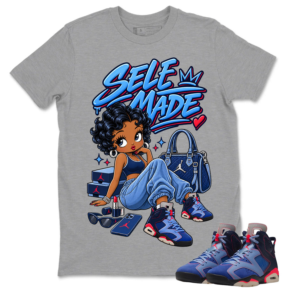 Self Made Shirt To Match Air Jordan 6 x Awake NY Midnight Navy Unisex Cotton Graphic Tee