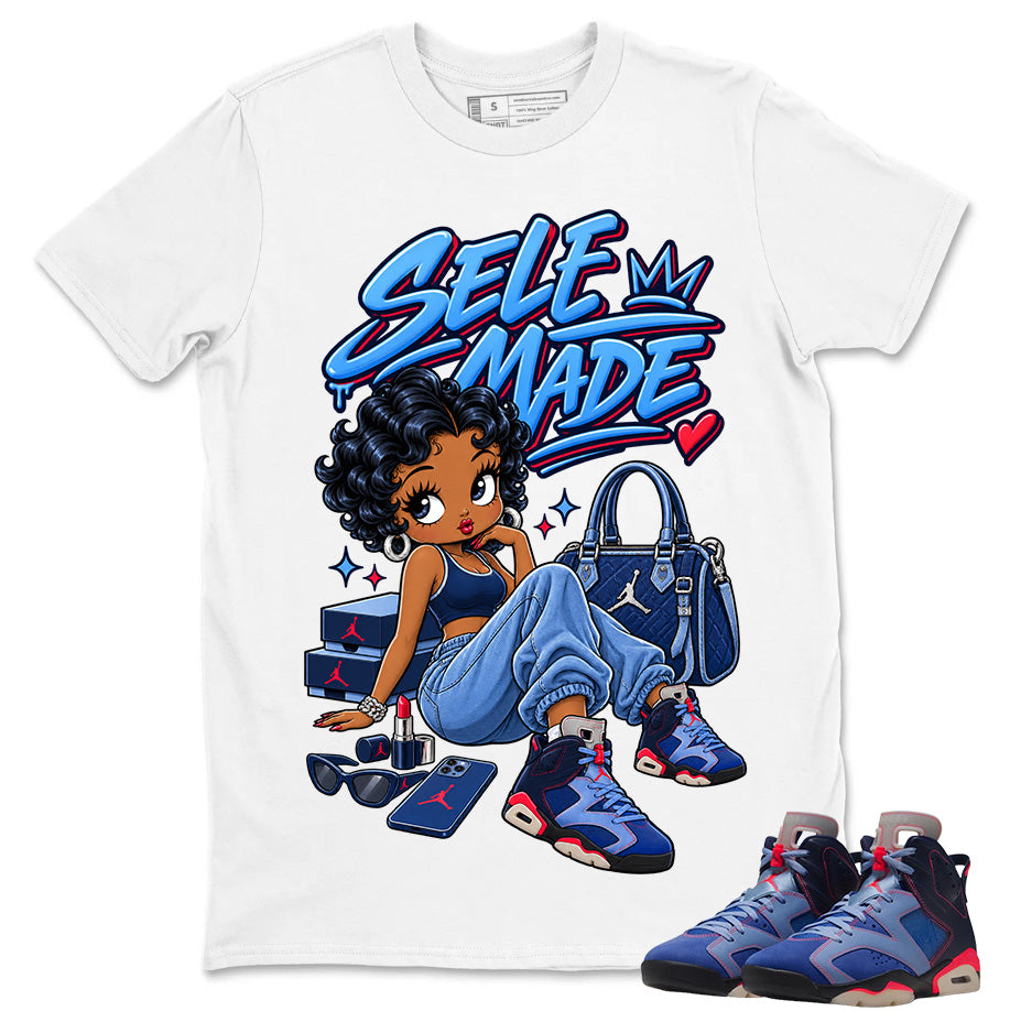 Self Made Shirt To Match Air Jordan 6 x Awake NY Midnight Navy Unisex Cotton Graphic Tee